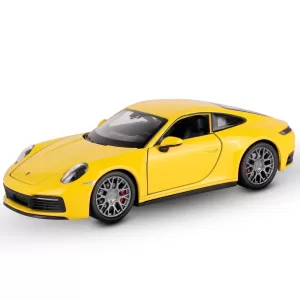 Машинка WELLY 1:24 Porsche 911 Carrera S4, желтый