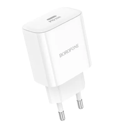 СЗУ Borofone BA81A 1USB-C 3.0A PD 20W+QC3.0 быстрая зарядка, белый