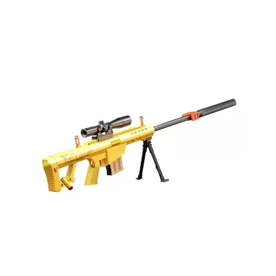 Снайперская винтовка Barrett с мягкими пулями 100см золотая