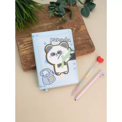 Блокнот (B6) "Hi panda bamboo", blue (18.5*13)