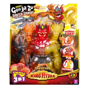 Гуджитсу Игровой набор Неистовый Вулканический Царь Гидра Стретч Страйкерс тянущаяся фигурка GooJitZ