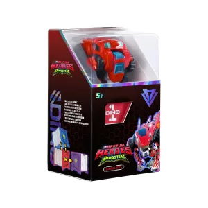 Диностер. Динокуб трансформер Раптор-бот красный. Dinoster