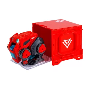 Диностер. Динокуб трансформер Раптор-бот красный. Dinoster