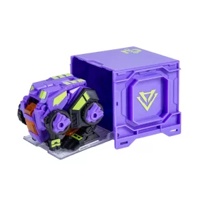 Диностер. Динокуб трансформер Раптор-бот фиолетовый. Dinoster