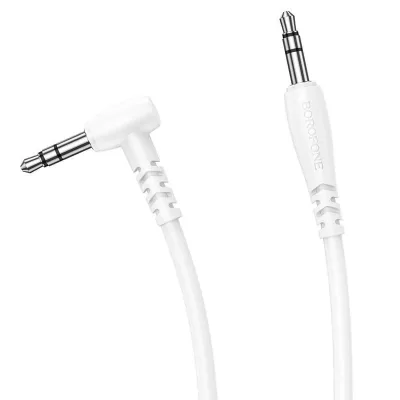Кабель AUX 3,5-3,5 Borofone BL10 Г-образный, 1 м, белый