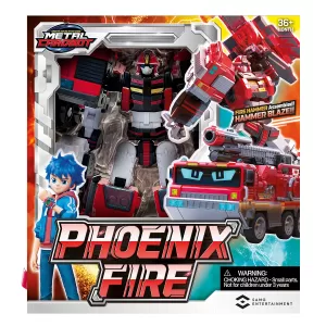 Метал Кард Бот. Феникс Файер трансформер 19 см, S1. METALCARDBOT