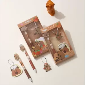 Набор ручка + 2 брелока "Cute capybara", mix
