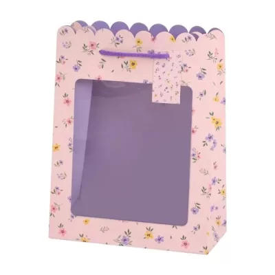 Пакет подарочный «Craft flowers», pink (18*23*10)