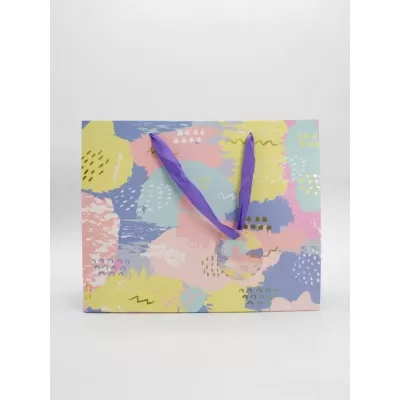 Пакет подарочный «Summer brushstrokes», purple (33*26.5*10)