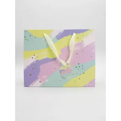 Пакет подарочный «Summer brushstrokes», yellow (33*26.5*10)