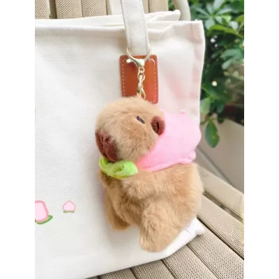 Плюшевый брелок "Peach capybara", brown