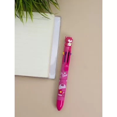 Разноцветная ручка 8 в 1 "Hello, Mr. Bear", fuchsia