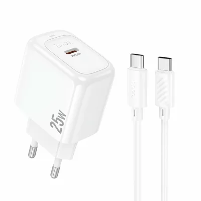СЗУ Hoco CS53A PD 25W+QC3.0 Белый с кабелем Type-C