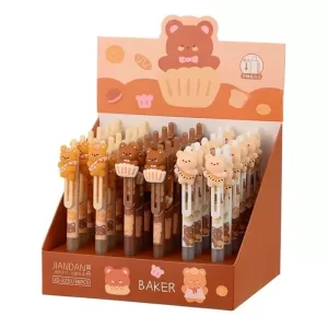 Ручка Мишка Тедди автоматическая шариковая чернила синие блок 36шт