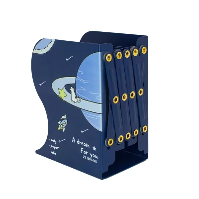 Подставка для книг металлическая Котики синяя