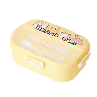 Ланчбокс «Cat family», yellow (1400 ml)