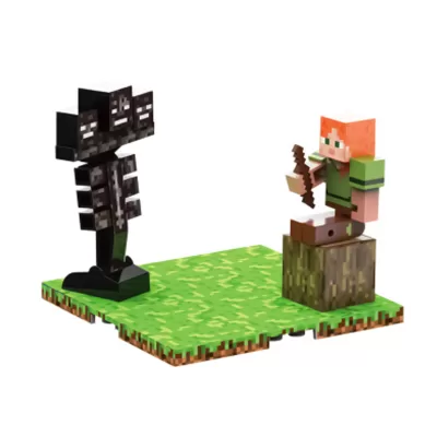 Магнитный конструктор Minecraft Алекс, 2 минифигурки