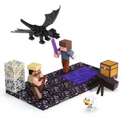 Магнитный конструктор Minecraft Битва в нижнем мире, 48 деталей