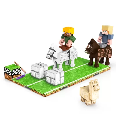 Магнитный конструктор Minecraft Гонки, 46 деталей