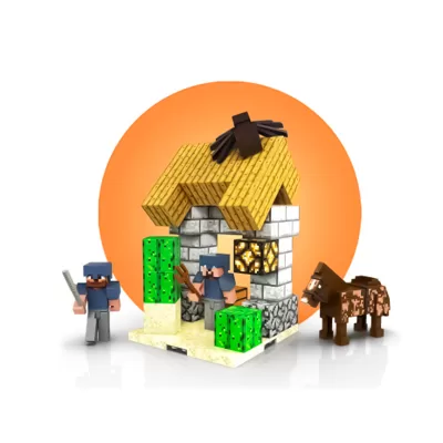 Магнитный конструктор Minecraft Пост, 71 деталь