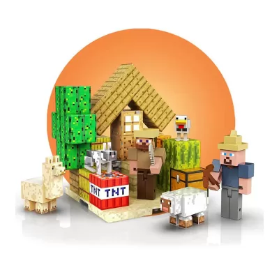 Магнитный конструктор Minecraft Ферма, 73 детали