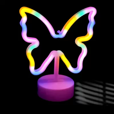 Неоновый LED ночник "Butterfly", свечение mix (20*23,5 см)