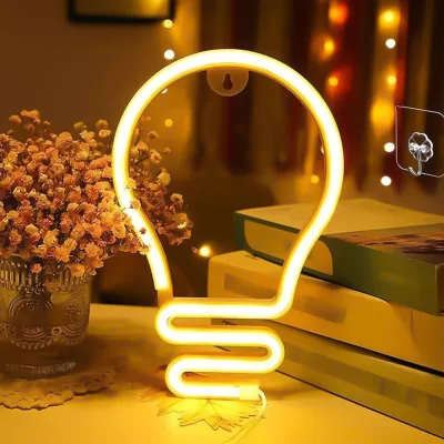 Неоновый подвесной ночник «Bulb», USB, тёплое свечение (25х17 см)