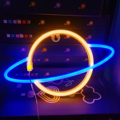 Неоновый подвесной ночник «Planet», USB, свечение mix (35х13 см)