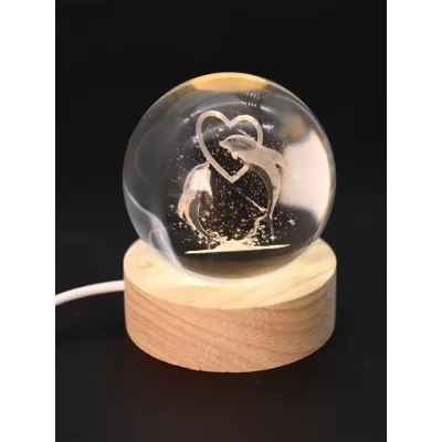 Ночник 3D iLikeGift «Dolphins» (6 см)
