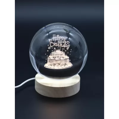 Ночник 3D iLikeGift «Happy Birthday» (10 см)