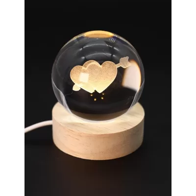 Ночник 3D iLikeGift «Two hearts» (6 см)