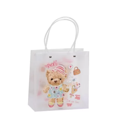 Пакет подарочный прозрачный «Bear», yeach (22*21,5*10)