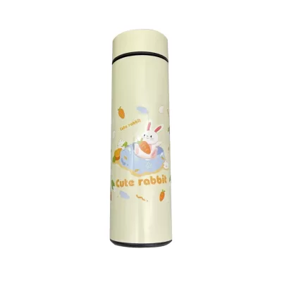 Термос с датчиком температуры «Happy friends, rabbit», beige (500 ml)