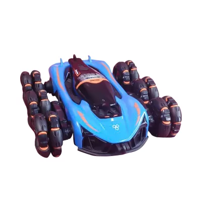 Машинка на радиоуправлении Трюковая 6 колес синий