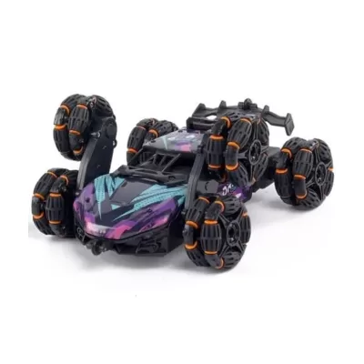 Машинка на радиоуправлении Трюковая 6 колес синий с фиолетовым