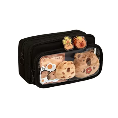 Пенал Капибара с аксессуарами черный MM16818