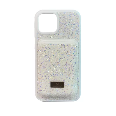 Чехол для iPhone 16 Pro Swarovski с картхолдером MagSafe 10МР27 (White)