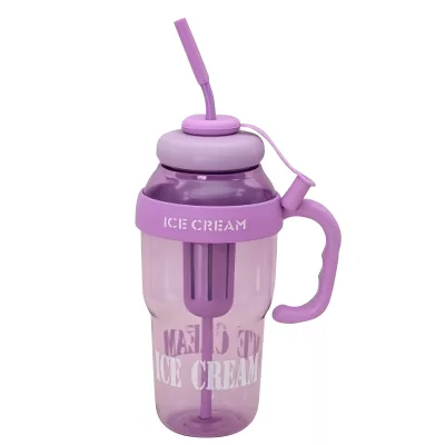 Бутылка с трубочкой "Ice cream" фиолетовая, 1400 мл