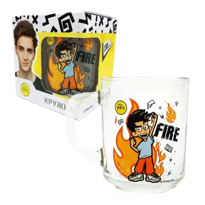 Кружка "Влад А4. Огонь", в подарочной упаковке, стекло (230 мл)