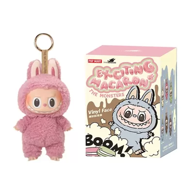 Мягкая игрушка брелок Labubu Лабубу Exciting Macaron в сюрприз-боксе 17,5см, 1шт.
