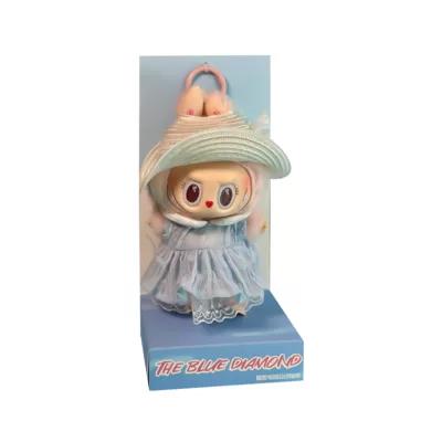 Мягкая игрушка брелок Labubu Лабубу The Blue Diamond 17,5см, 1шт