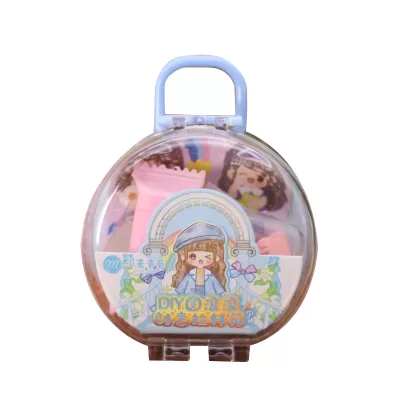 Набор для создания брелоков DIY, 2 шт. "Girls", blue (7,3*4см)