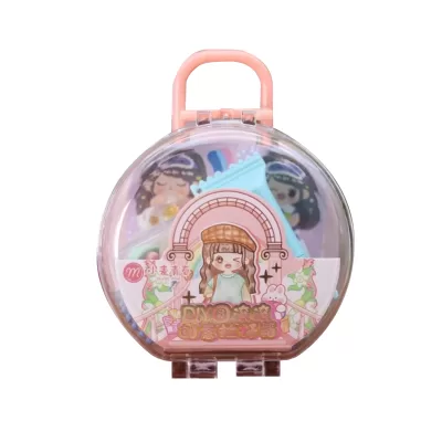 Набор для создания брелоков DIY, 2 шт. "Girls", orange (7,3*4см)