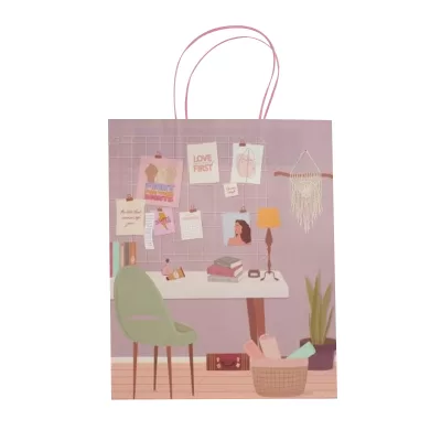 Пакет подарочный «Mood board», purple (26*32*12)