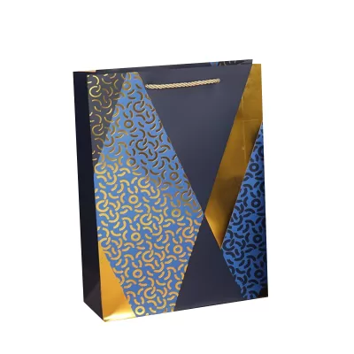 Пакет подарочный (S) "Сraquelure", blue (18*23*10)