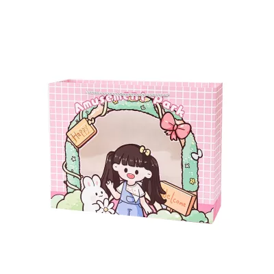 Пакет подарочный (XS) "Anime girl", pink