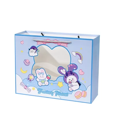 Пакет подарочный (XS) "Little bunny", blue (19.5*14.5*8.5)