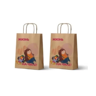 Пакет подарочный «Попугай Кеша. На чиле», крафт (24*14*30)