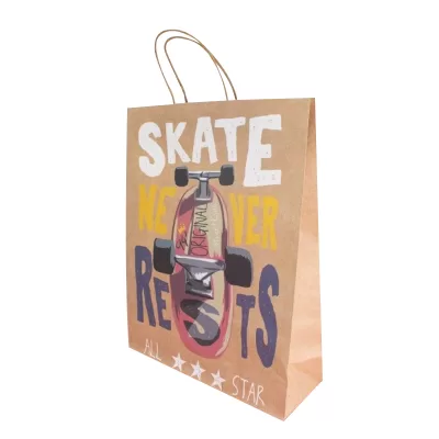 Пакет подарочный крафтовый «CoOol», skate