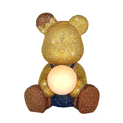 Алмазная мозаика ночник Мишка Шайни Fun and Done золотой
